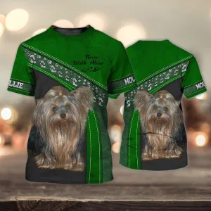 3D Dog T Shirts, Mollie Love Never Walk Alone Love All Over Print T-Shirt, Gift For Pet Loves