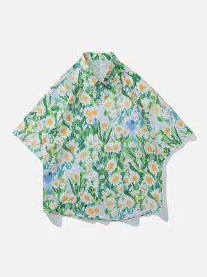 AlanBalen® - Daisy Element Short Sleeve Shirts