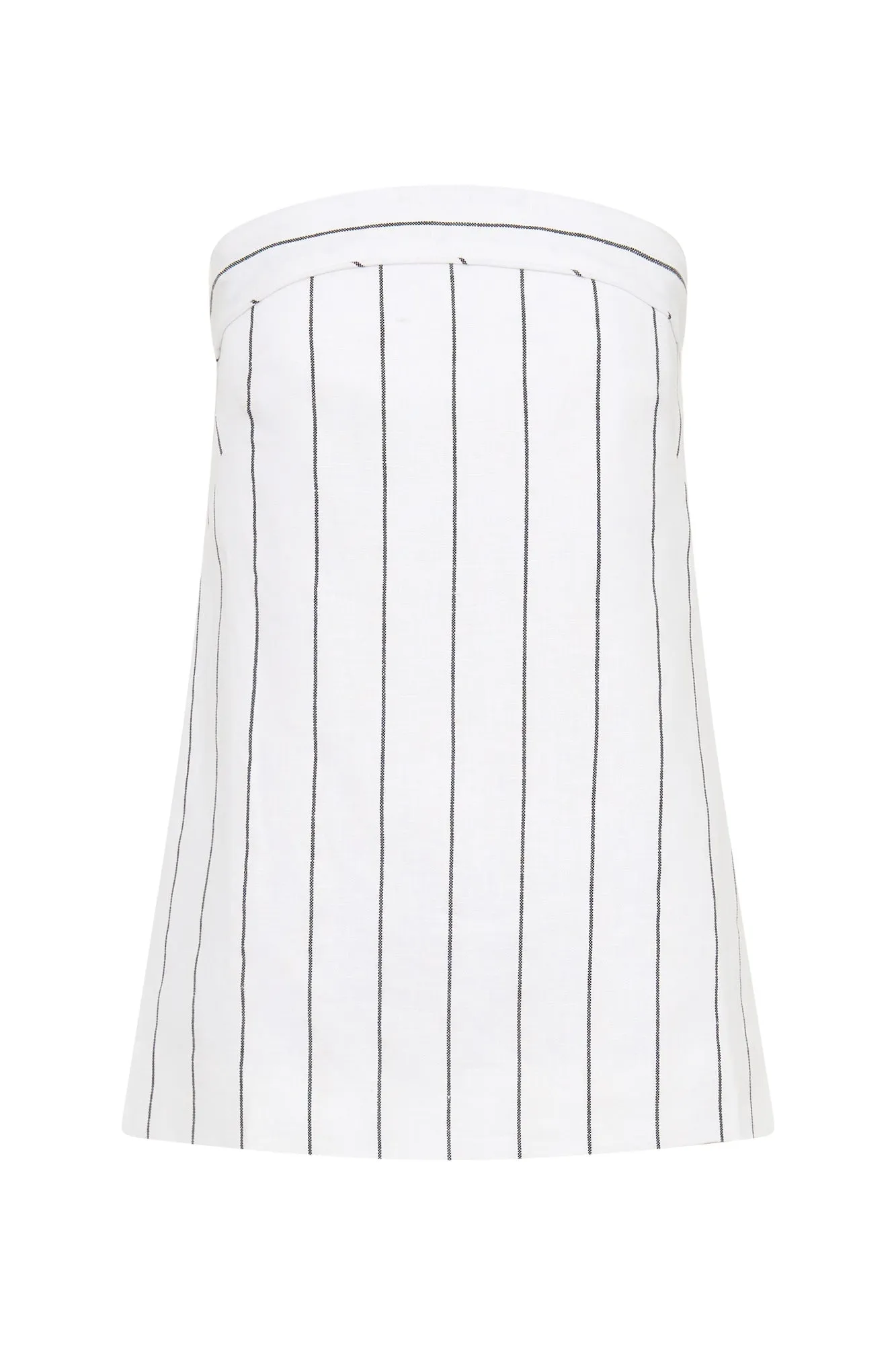 Anamika Strapless Top - Milk Black Pinstripe