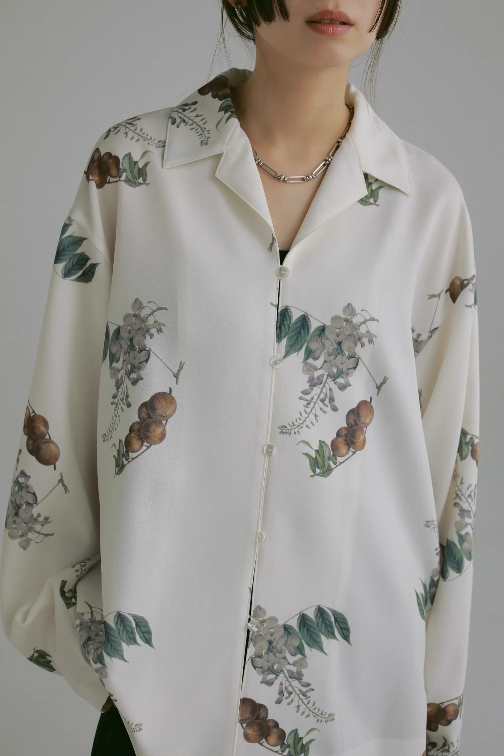 botanical open collar shirts