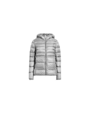 Centogrammi Women's Gray Nylon Jackets & Coat - M