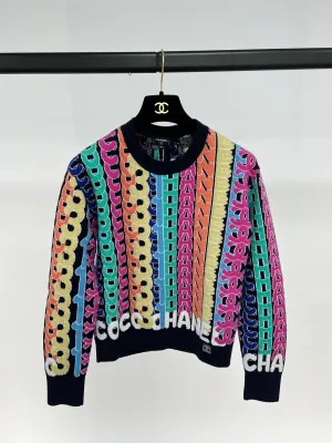 Chanel CC Chanel Logo Sweater Multi Coloured