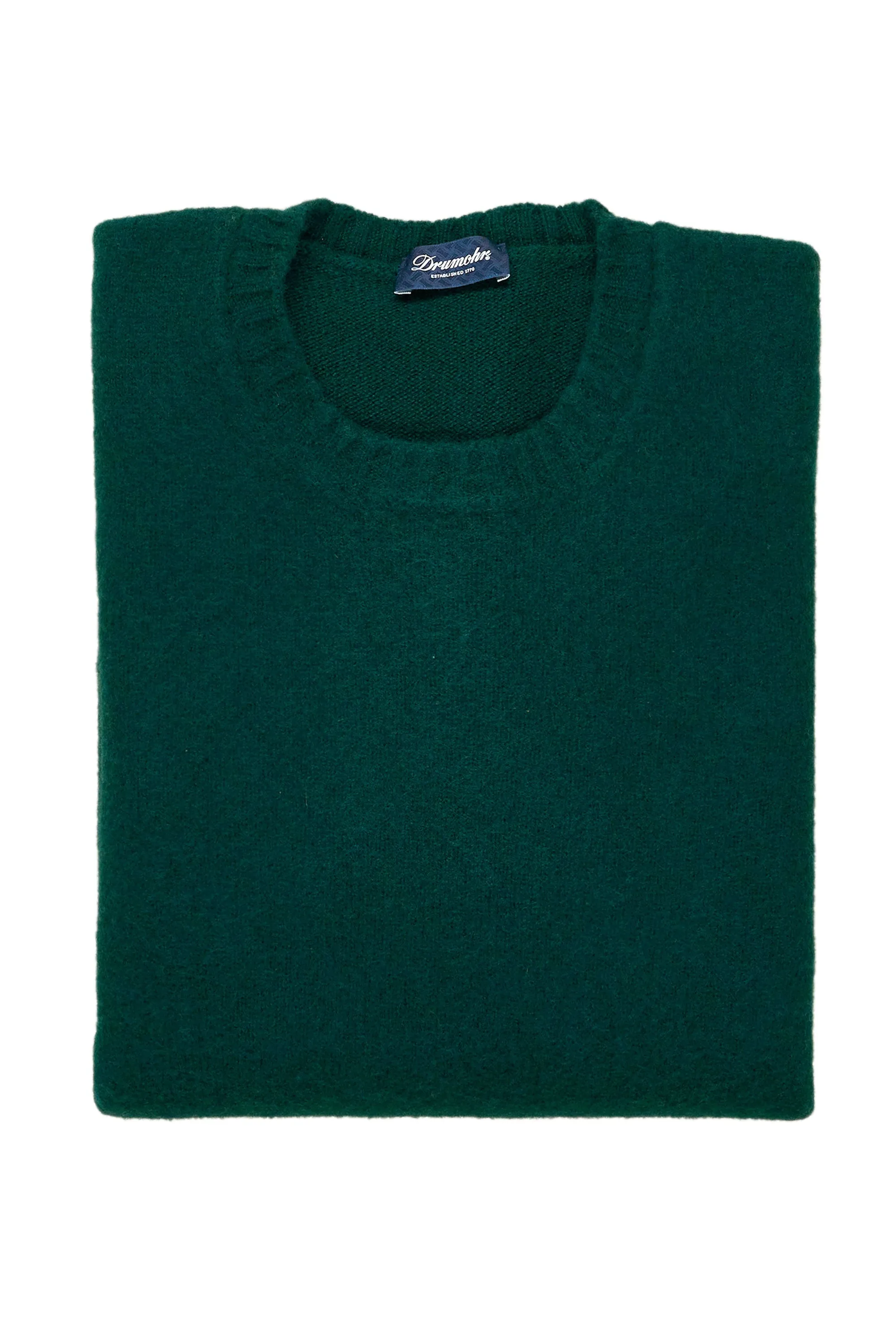 Drumohr Verde Bottiglia Lambswool Crewneck Sweater