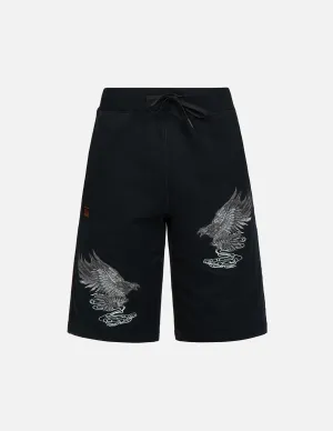 Eagle Embroidery Sweat Shorts