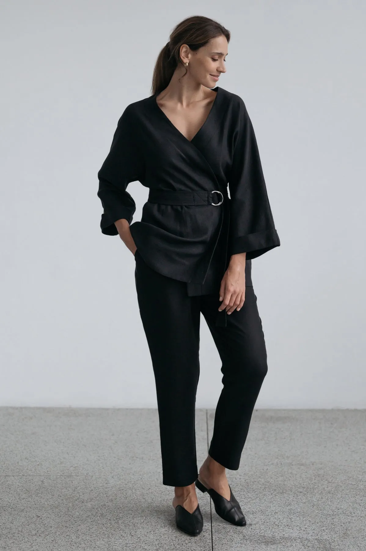 Jada Wrap Jacket - Black