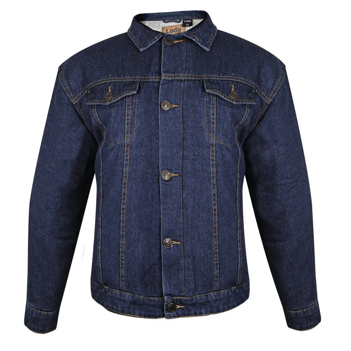 Lada Traditional Mens Western Dark Blue Denim Jacket