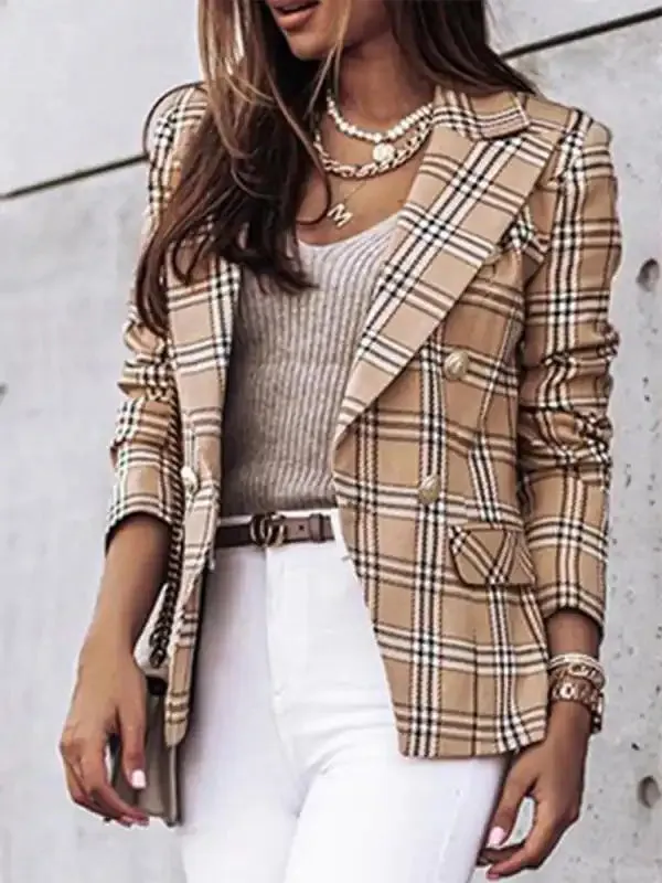 Long Sleeve Fashion Printed Suit Coat