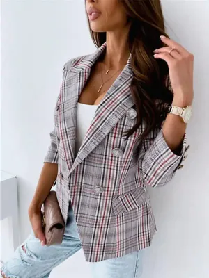 Long Sleeve Fashion Printed Suit Coat