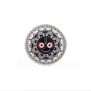 Lord Jagannath Black Lotus Acrylic Button