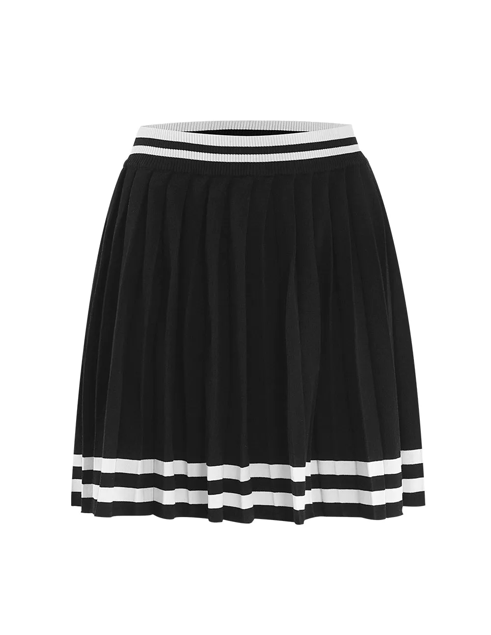 MARK FAST High Waist Knitted Pleat Skirt