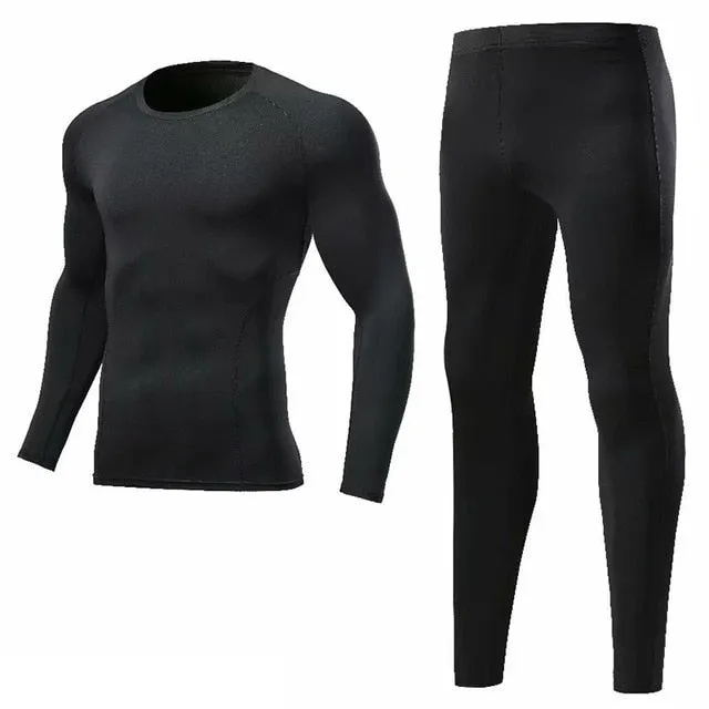 Men Compression Sportswear Sport Suits Quick Dry Clothing Sets Running Runners Sports Gym Training Fitness Running Training Set