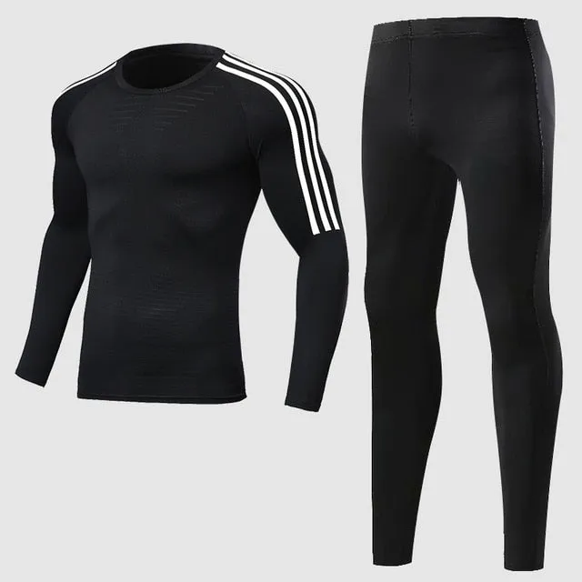 Men Compression Sportswear Sport Suits Quick Dry Clothing Sets Running Runners Sports Gym Training Fitness Running Training Set