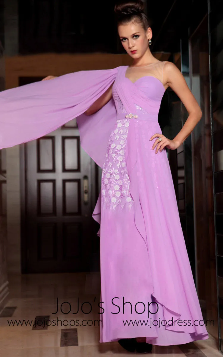 Modest Soft Magenta Prom Dress