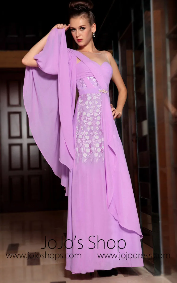 Modest Soft Magenta Prom Dress