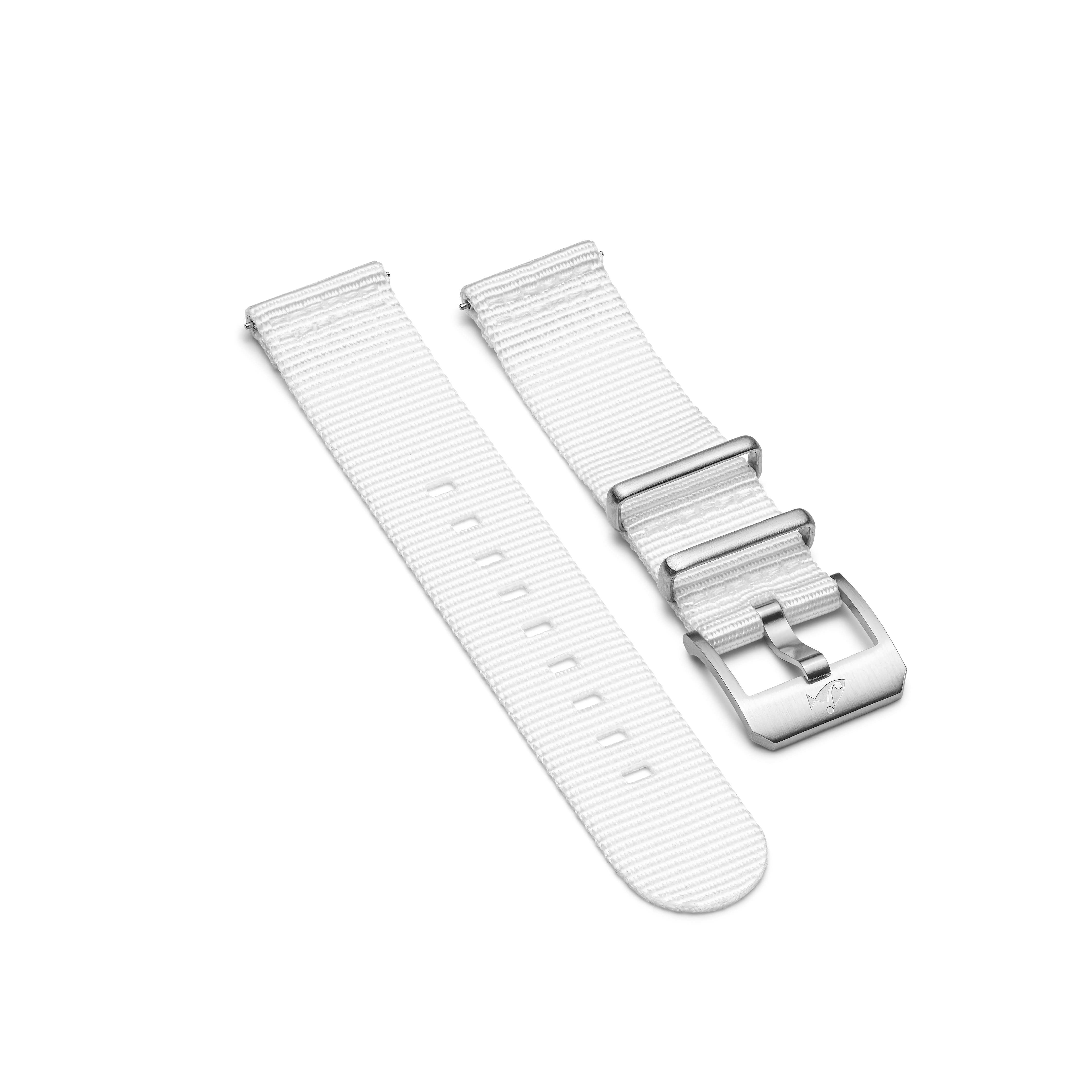 NATO strap with pin buckle, White