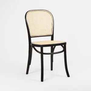 Nook Dining Chair Black Frame Natural Seat