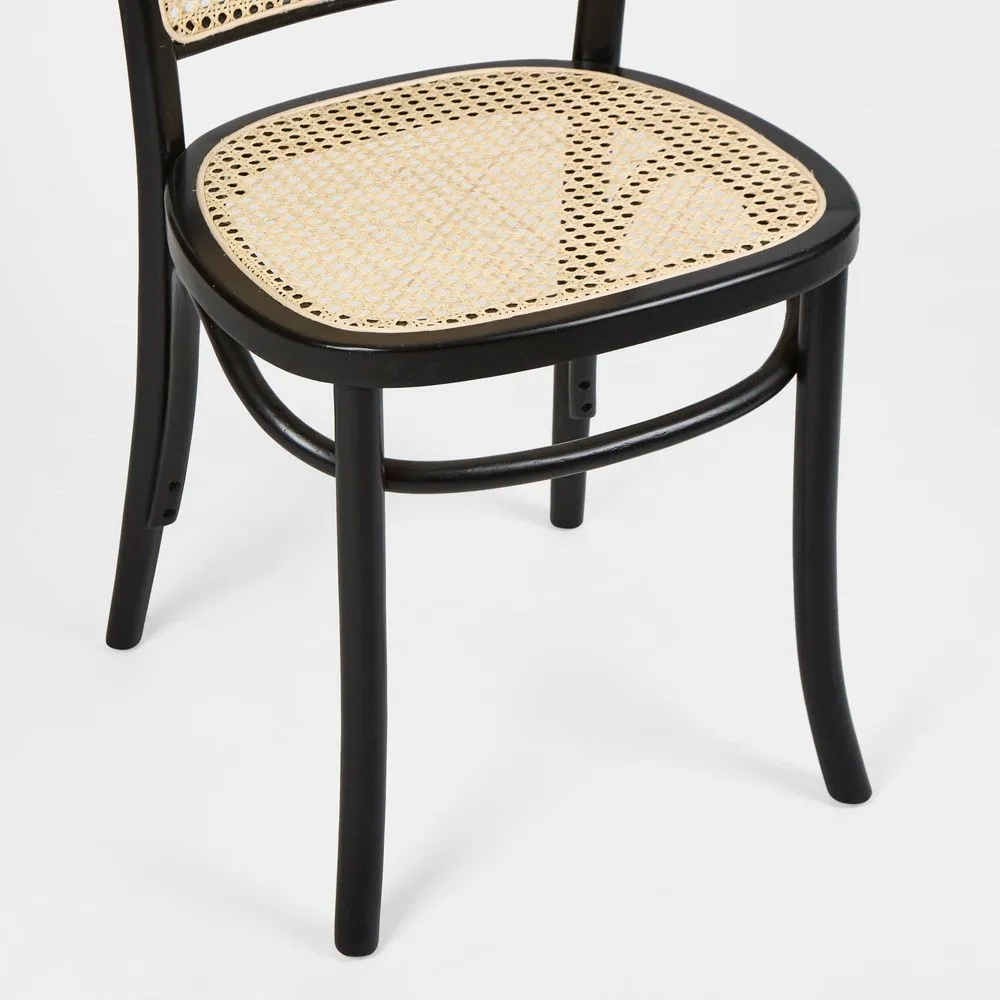 Nook Dining Chair Black Frame Natural Seat