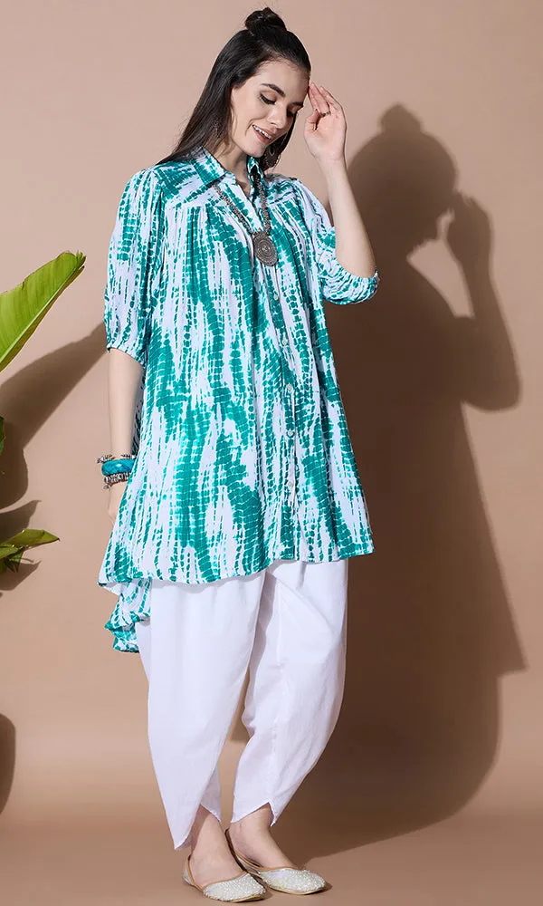 OCEAN BREEZE FLARE TIE DYE SUIT SET