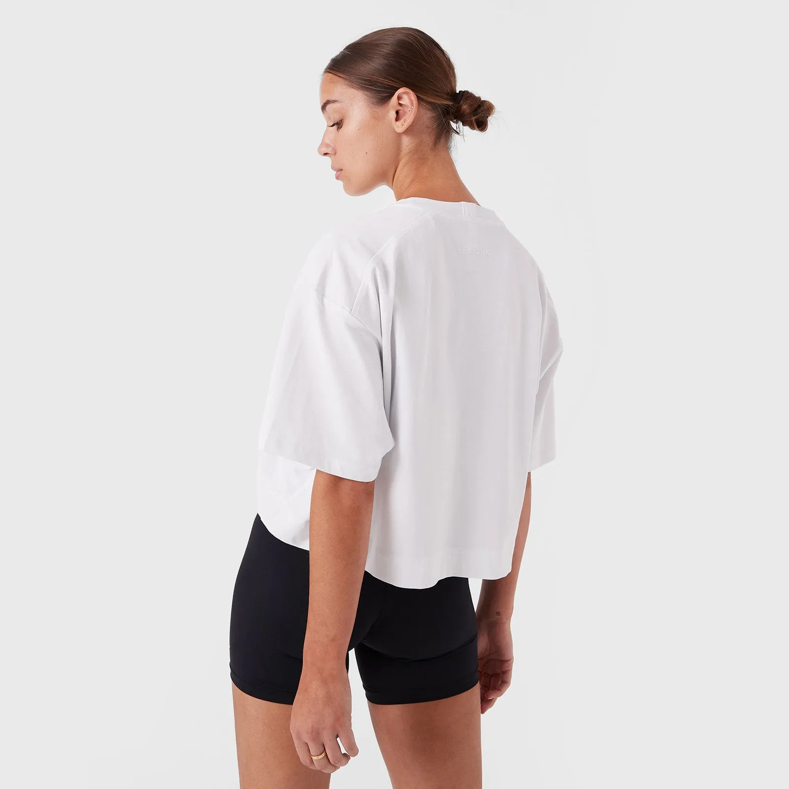 REC GEN - Women's Float Crop Tee - White