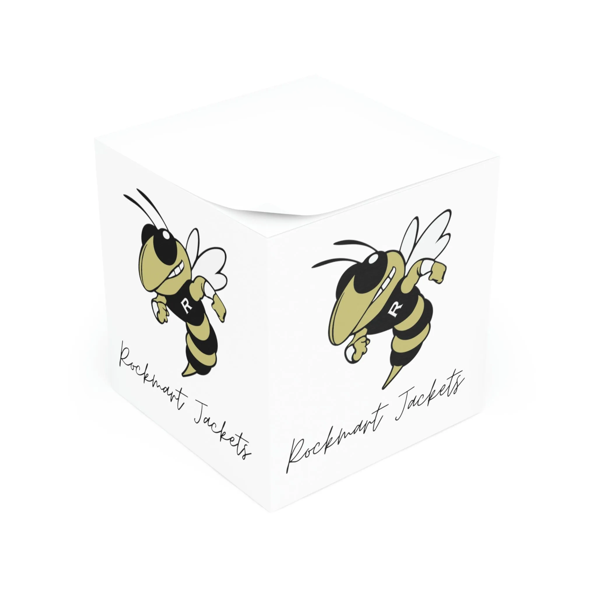 Rockmart Jackets Mascot School Spirit Note Cube