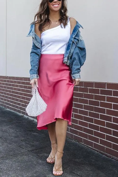 Satin Zipper Skirts