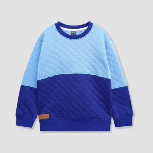 Sky/Dark blue quilting Sweatshirt for Kids