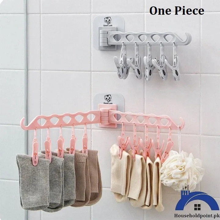 Stick On Folding Socks Hanger