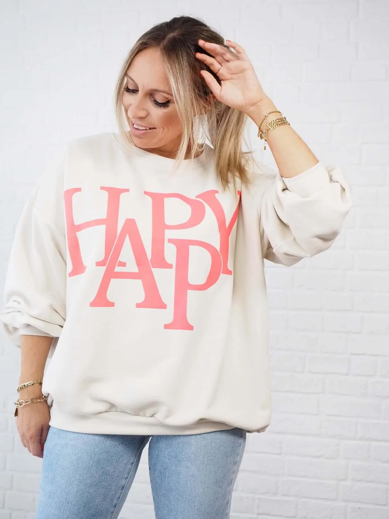 SWEATSHIRT OVERSIZED HAPPY