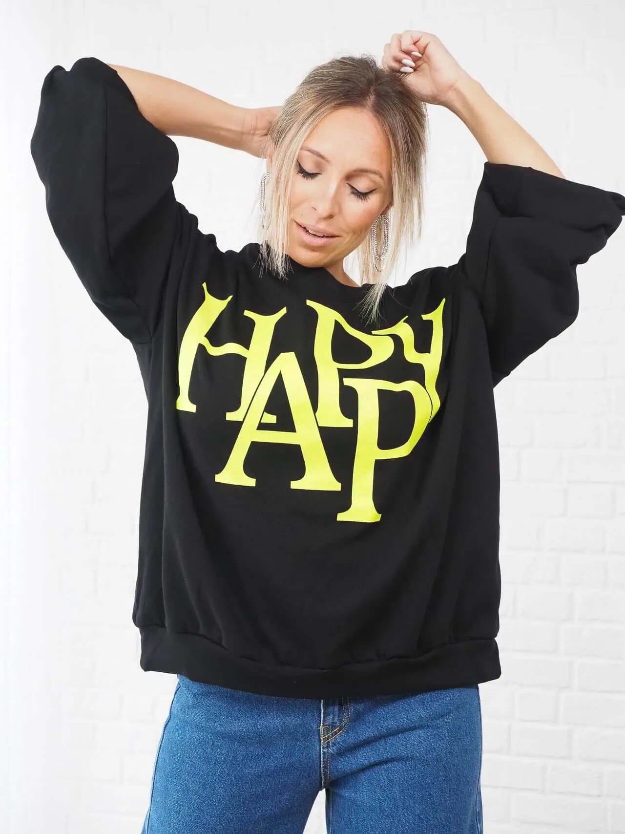 SWEATSHIRT OVERSIZED HAPPY