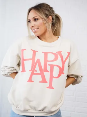 SWEATSHIRT OVERSIZED HAPPY