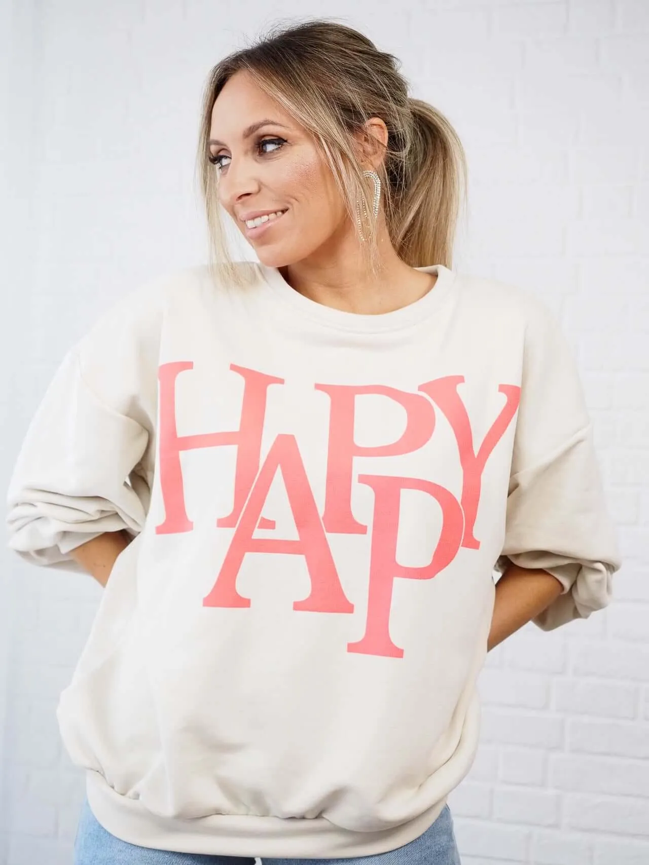 SWEATSHIRT OVERSIZED HAPPY