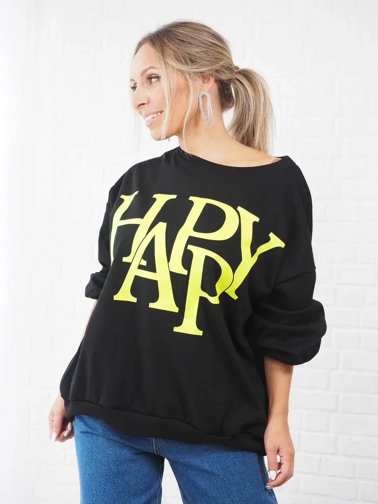 SWEATSHIRT OVERSIZED HAPPY