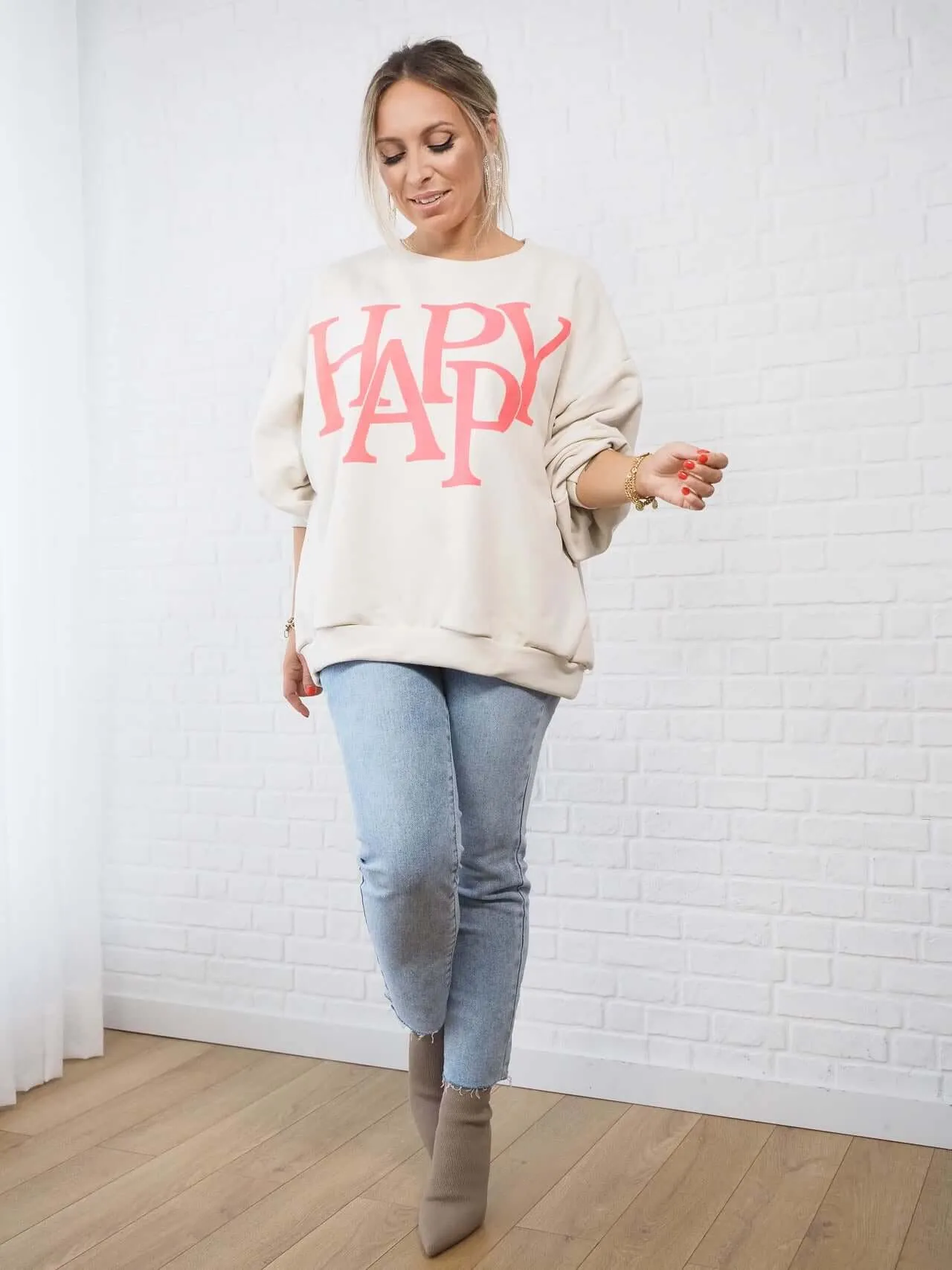 SWEATSHIRT OVERSIZED HAPPY