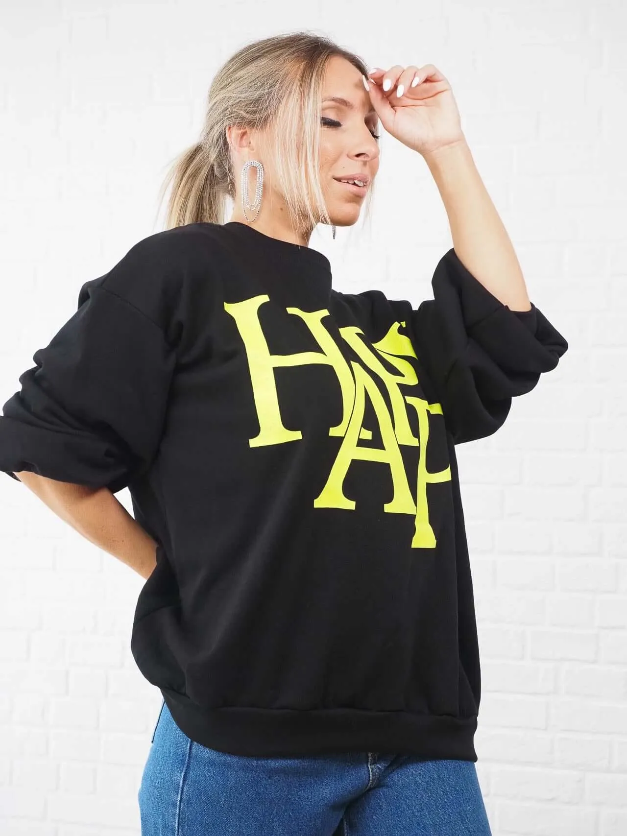 SWEATSHIRT OVERSIZED HAPPY