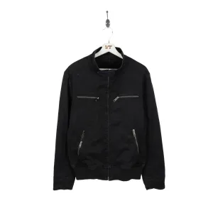 Takeo Kikuchi Black Canvas Zip Up Jacket