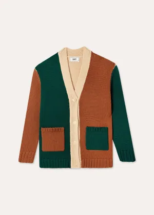 Yony Contrast Cardigan Sweater